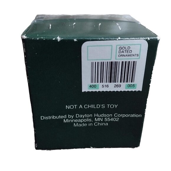 Vintage Dayton Hudson 1991 Gold Plated Holiday Ornament House - Picture 2 of 5